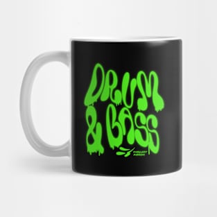 DRUM AND BASS  - Liquid Y2K Font (Lime Green) Mug